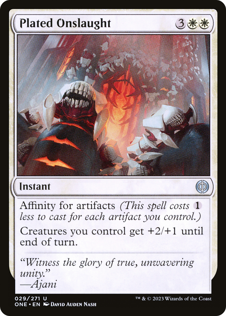 Plated Onslaught [Phyrexia: All Will Be One] Foil