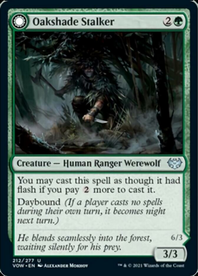 Oakshade Stalker // Moonlit Ambusher [Innistrad: Crimson Vow] Foil