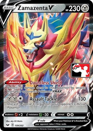 Zamazenta V (139/202) [Prize Pack Series One] | Silver Goblin