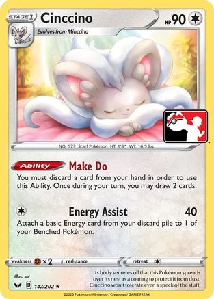 Cinccino (147/202) [Prize Pack Series One] | Silver Goblin