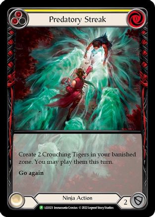 Predatory Streak (Yellow) (LGS123) Rainbow Foil - FaB Promos