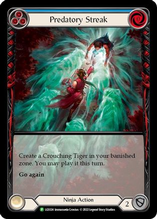 Predatory Streak (Blue) (LGS124) Rainbow Foil - FaB Promos