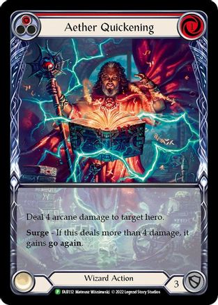 Aether Quickening (Red) (FAB112) Rainbow Foil - Flesh and Blood: Promo Cards