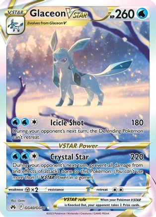 Glaceon VSTAR (GG40) Holofoil - Crown Zenith Galarian Gallery