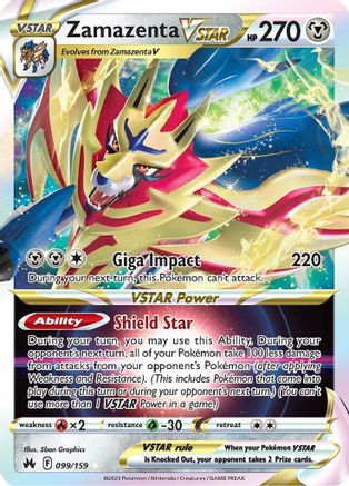 Zamazenta VSTAR (99) Holofoil - Crown Zenith