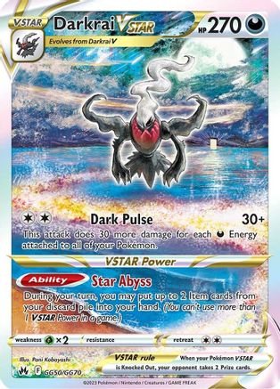 Darkrai VSTAR (GG50) Holofoil - Crown Zenith Galarian Gallery