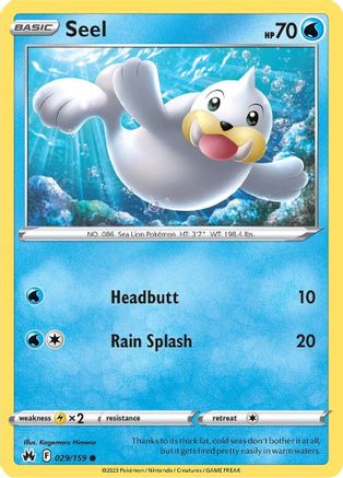 Seel (29) Reverse Holofoil - Crown Zenith