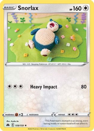 Snorlax (109) Reverse Holofoil - Crown Zenith