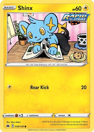 Shinx (39) Reverse Holofoil - Crown Zenith