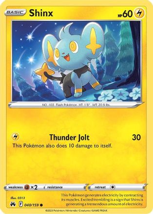 Shinx (40) Reverse Holofoil - Crown Zenith