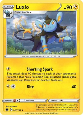 Luxio (42) Reverse Holofoil - Crown Zenith