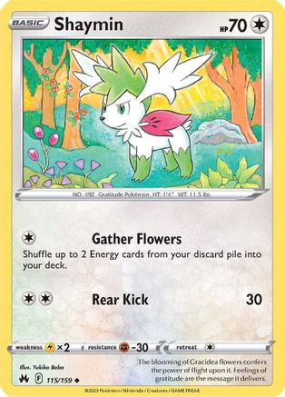 Shaymin (115) Reverse Holofoil - Crown Zenith