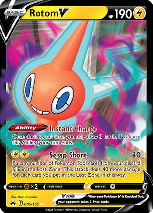 Rotom V (45) Holofoil - Crown Zenith