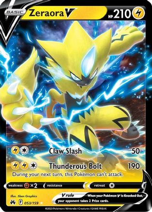 Zeraora V (53) Holofoil - Crown Zenith