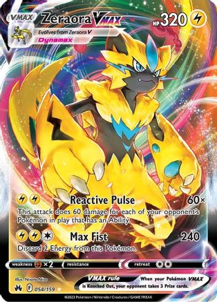 Zeraora VMAX (54) Holofoil - Crown Zenith