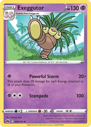 Exeggutor (58) Reverse Holofoil - Crown Zenith