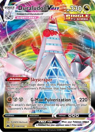 Duraludon VMAX (104) Holofoil - Crown Zenith