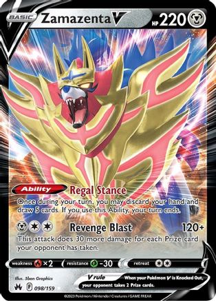 Zamazenta V (98) Holofoil - Crown Zenith