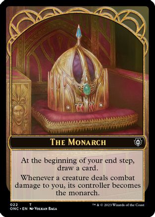 The Monarch // Golem Double-sided Token - Commander: Phyrexia: All Will Be One