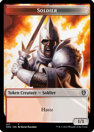 Soldier (017) // Eldrazi Double-sided Token - Commander: Phyrexia: All Will Be One