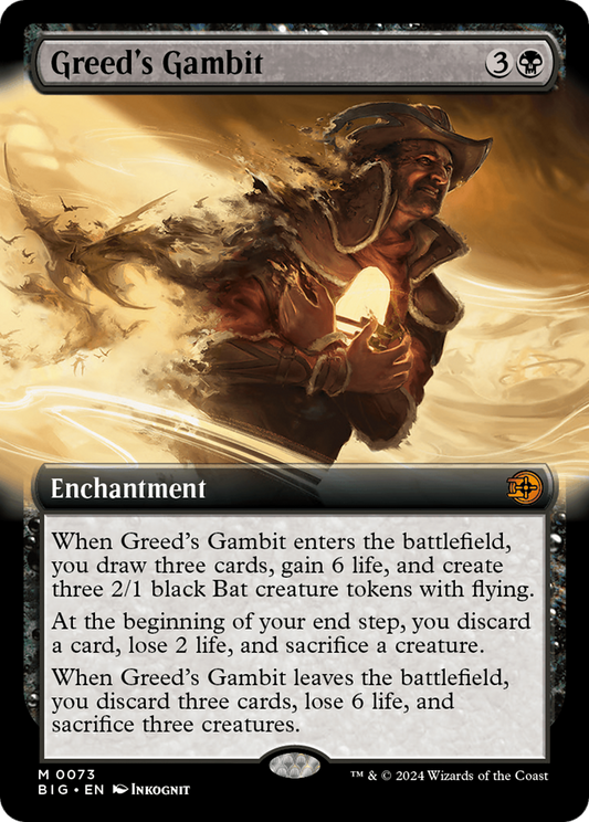 Greed's Gambit (Extended Art) [Outlaws of Thunder Junction: The Big Score] Foil