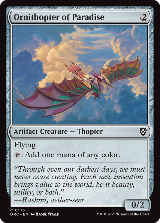 Ornithopter of Paradise (133) - Commander: Aetherdrift