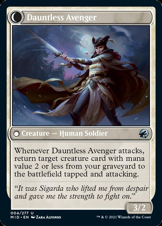 Bereaved Survivor // Dauntless Avenger [Innistrad: Midnight Hunt] Foil