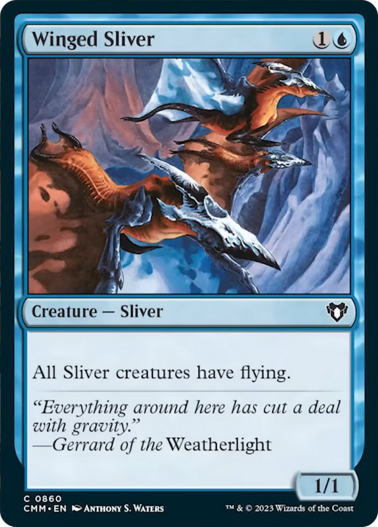 Winged Sliver [Commander Masters] | Silver Goblin