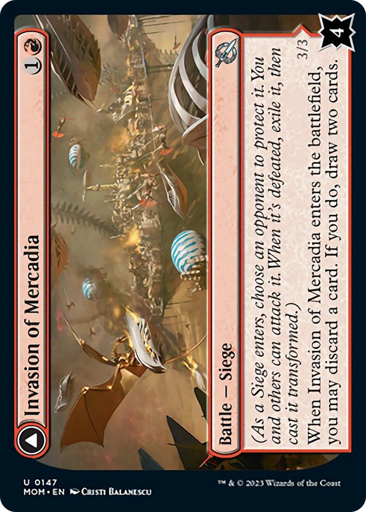 Invasion of Mercadia // Kyren Flamewright [March of the Machine] Foil