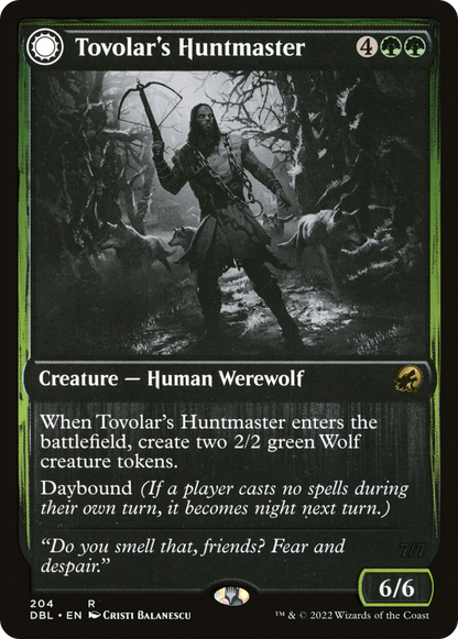 Tovolar's Huntmaster // Tovolar's Packleader [Innistrad: Double Feature] Foil