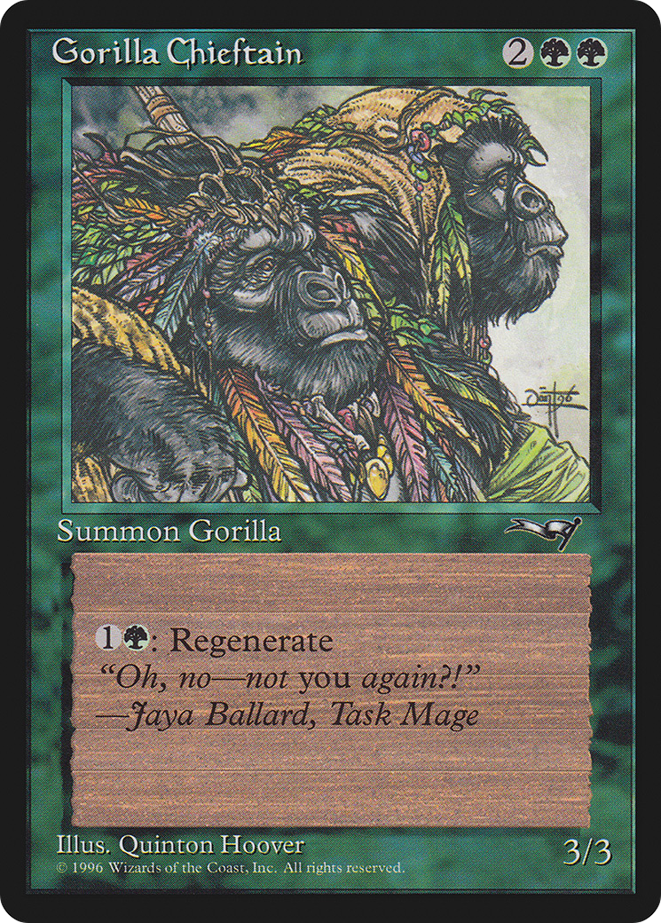 Gorilla Chieftain (Four Gorilla Art) [Alliances] | Silver Goblin