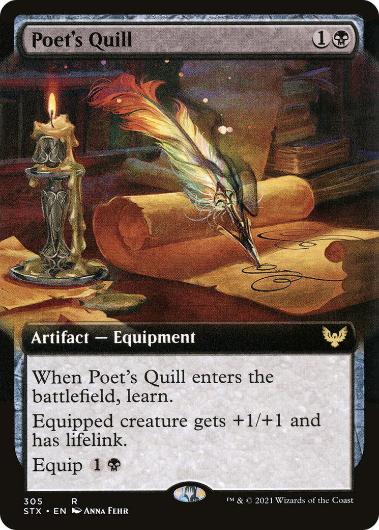 Poet's Quill (Extended Art) [Strixhaven: School of Mages] Foil