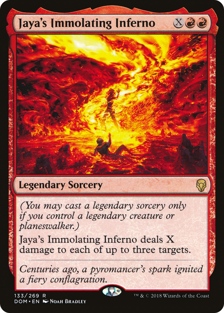 Jaya's Immolating Inferno [Dominaria] Foil