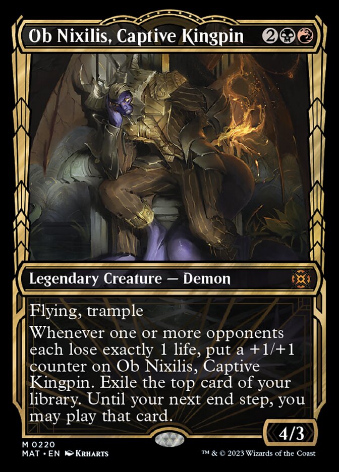 Ob Nixilis, Captive Kingpin (Showcase Halo Foil) [March of the Machine: The Aftermath] | Silver Goblin