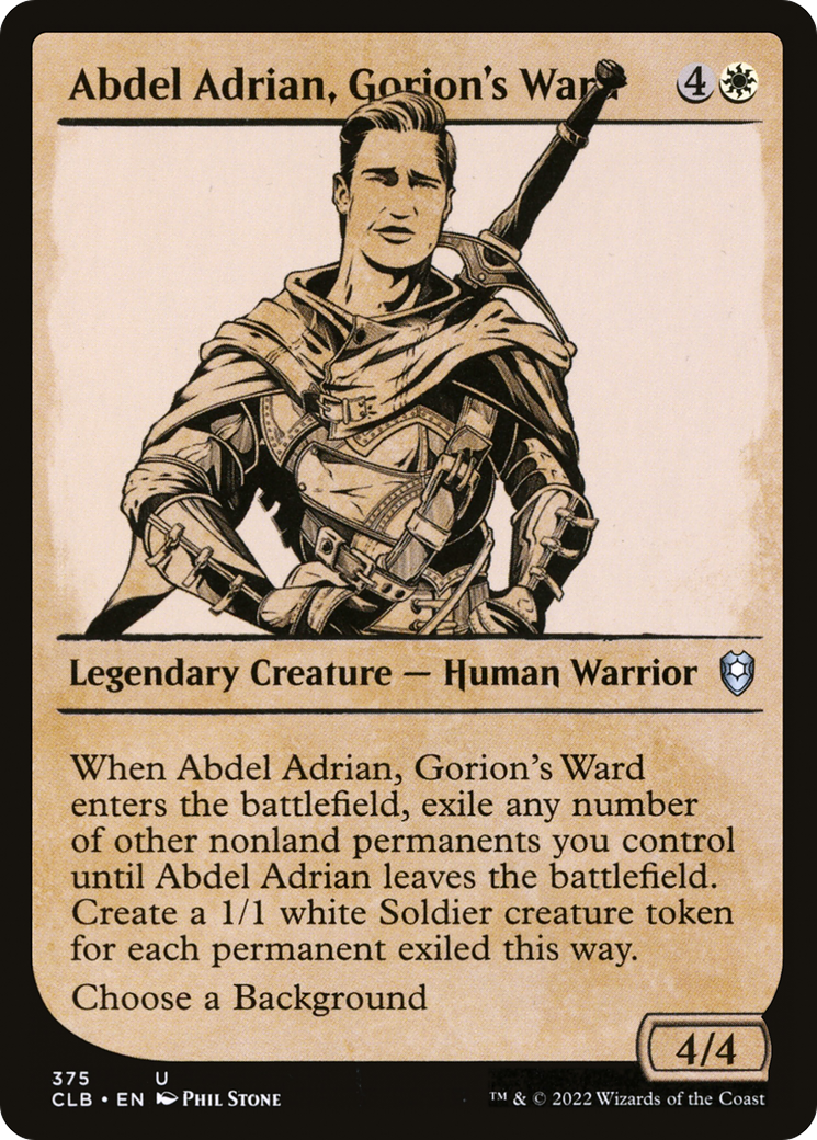 Abdel Adrian, Gorion's Ward (Showcase) [Commander Legends: Battle for Baldur's Gate] | Silver Goblin