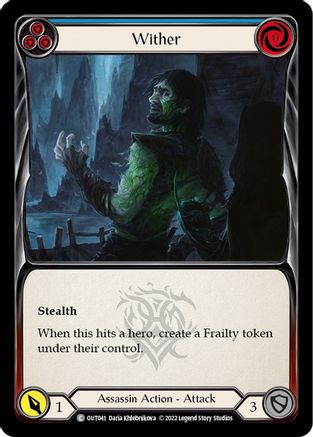 Wither (Blue) (OUT041) Rainbow Foil - Outsiders