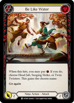 Be Like Water (Yellow) (OUT069) Rainbow Foil - Outsiders