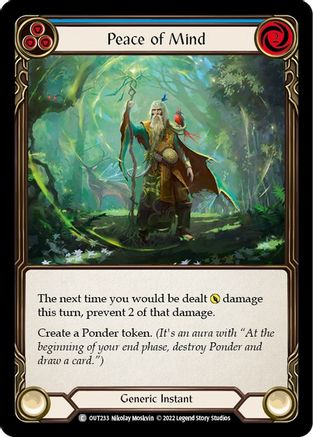 Peace of Mind (Blue) (OUT233) Rainbow Foil - Outsiders