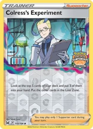 Colress's Experiment (Regional Championships) (155) Reverse Holofoil - League & Championship Cards