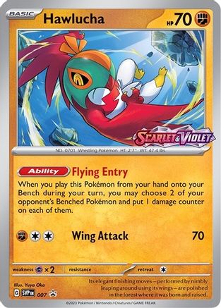 Hawlucha - 007 (Prerelease) (7) Holofoil - SV Scarlet & Violet Promo Cards