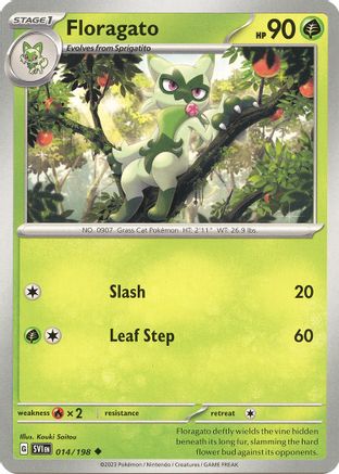 Floragato (14) Reverse Holofoil - SV01 Scarlet & Violet Base Set