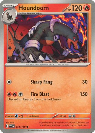 Houndoom (34) Reverse Holofoil - Scarlet & Violet