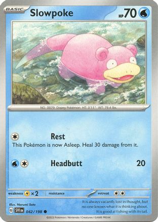 Slowpoke (42) Reverse Holofoil - Scarlet & Violet