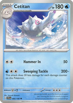 Cetitan (060/198) [Scarlet & Violet: Base Set] Reverse Holofoil