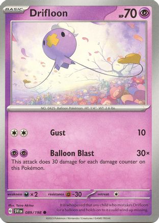 Drifloon (89) Reverse Holofoil - Scarlet & Violet