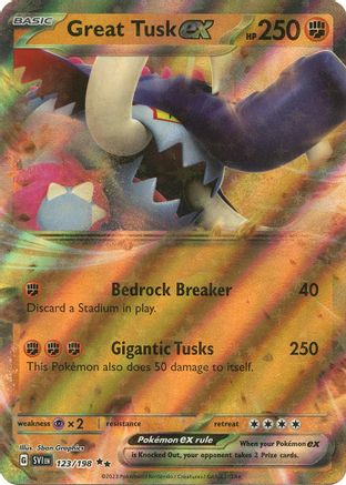 Great Tusk ex (123) Holofoil - Scarlet & Violet