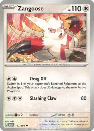 Zangoose (147) Reverse Holofoil - Scarlet & Violet