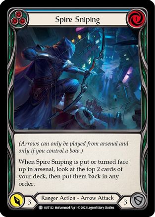 Spire Sniping (Blue) (OUT132) Rainbow Foil - Outsiders