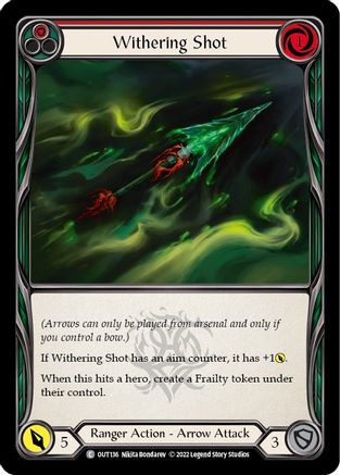 Withering Shot (Red) (OUT136) Rainbow Foil - Outsiders