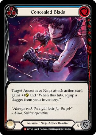 Concealed Blade (OUT143) Rainbow Foil - Outsiders